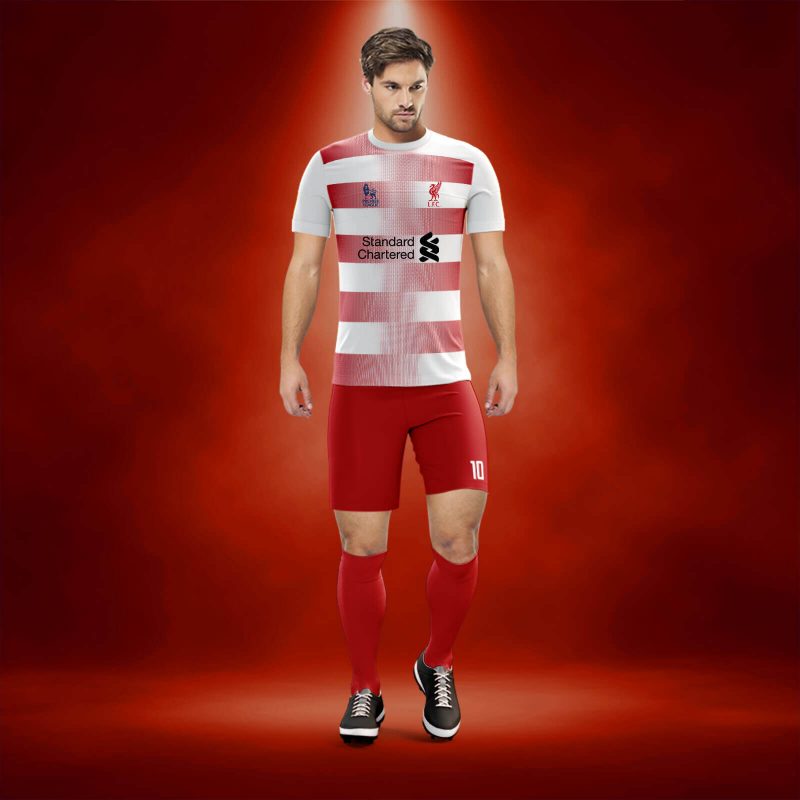 Dortmund Beyaz-Kırmızı Dijital Halı Saha Forma