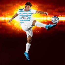 Phoenix Beyaz-Turkuaz Dijital Halı Saha Forma