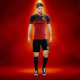 Asist Kırımızı-Siyah Dijital Halı Saha Forma