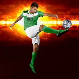 Hawk Yeşil-Beyaz Dijital Halı Saha Forma